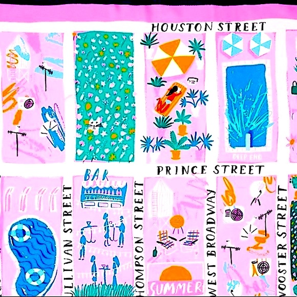 ‼️SOLD‼️ Kate Spade Rooftop Scene Oblong Scarf - Picture 5 of 5